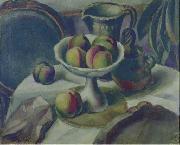 Edward Middleton Manigault Peaches in a Compote oil painting on canvas